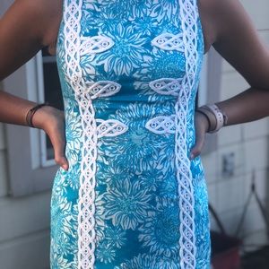 Lilly Pulitzer Mirabelle Shift dress in blue lion